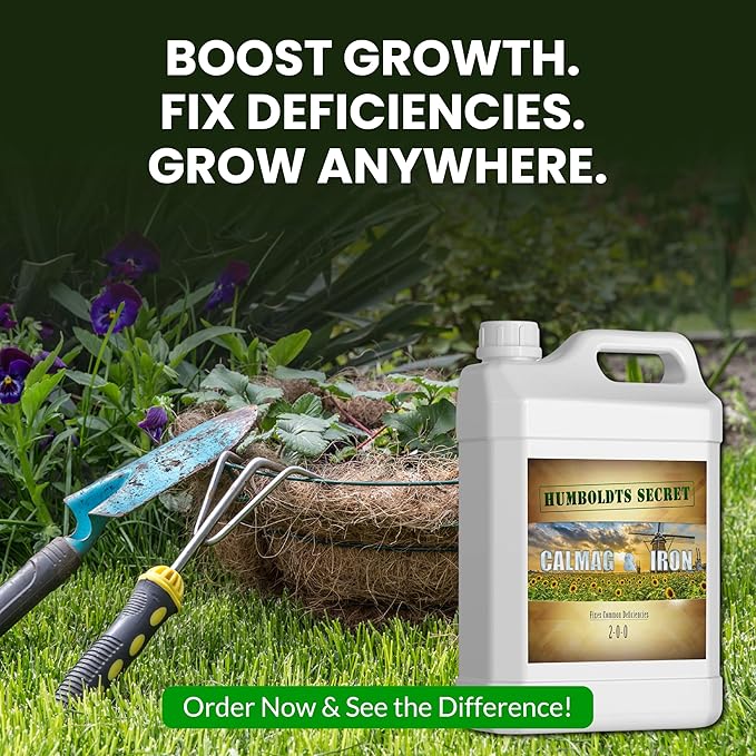 Humboldts Secret CalMag & Iron | Calcium, Magnesium & Chelated Iron Nutrient Fertilizer | Hydroponic Supplies for Vegetative & Flowering Growth in Soil, Coco, Hydroponics or RO Water | 1 Gallon