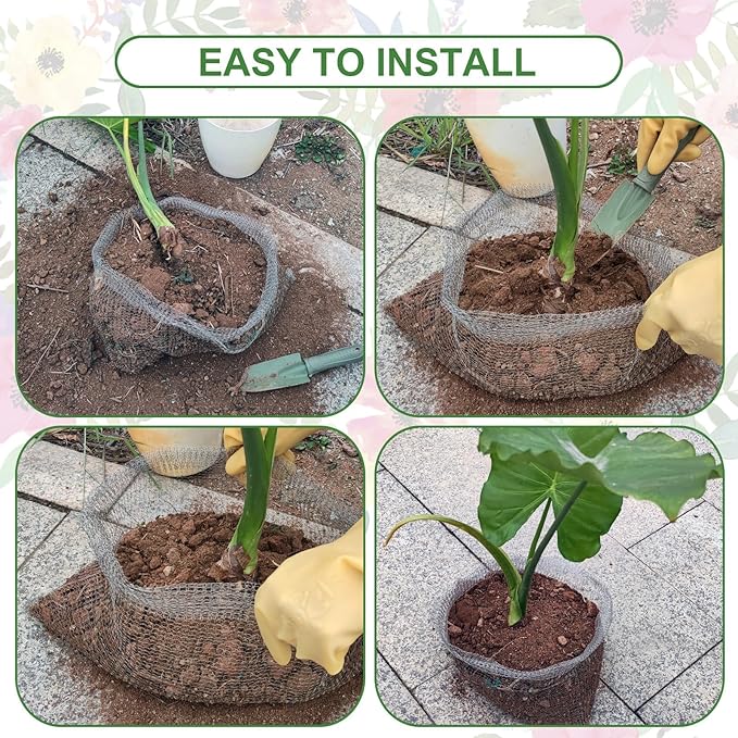 10 Pcs 5 Gallon Root Guard Baskets for Plants, Underground Stainless Steel Wire Mesh Cages Gopher and Vole Wire Basket Protect The Roots of Large Plants