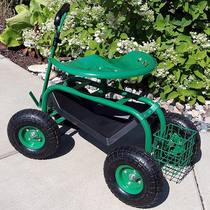 Garden Seat With Wheels - Thumbnail 5