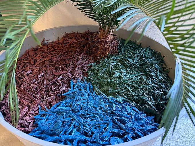 100% Wire-Free Shredded Rubber Mulch – Blue – 10 lb (0.6 cu ft) – Long-Lasting, Low Maintenance, Safe for Kids & Pets – Ideal for Landscaping & Playgrounds
