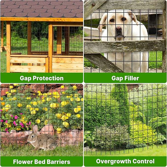 Welded Wire Fence 2ft x 50ft Mesh Size 2-Inch x 3-Inch Wire Mesh Roll Chicken Wire Metal Fencing Poultry Netting for Garden Fence, Animal Barrier (USE 3 FT Post)