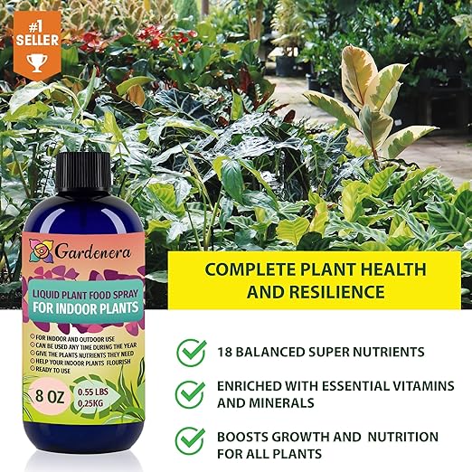 Gardenera Plant Growth Superfood for Orchids with 18 Essential Vitamins & Minerals - Organic Plant Food Fertilizer - Micro-Fungi and Bio-Organisms for Orchid Plant Care & Growth Enhancement - 8oz