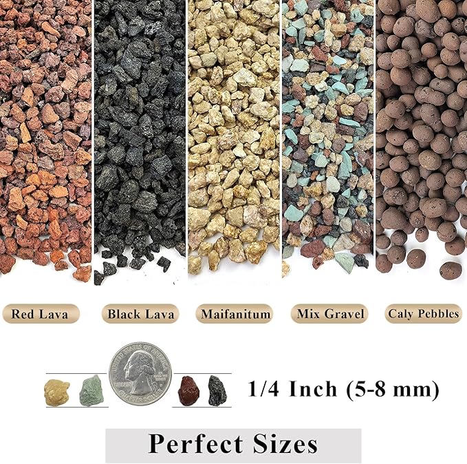 5 lbs Succulent Cactus Soil Potting Mix,1/4 inch Pumice Pebbles Mix Horticultural Lava Rock for Indoor Plants, Bonsai, Orchid