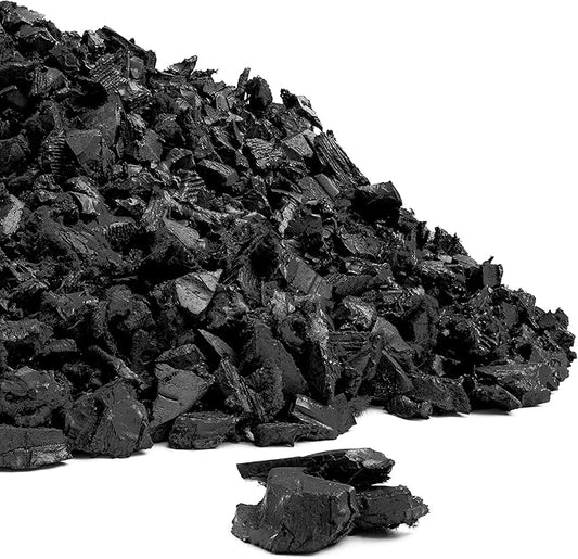 Playsafer Rubber Mulch Nuggets Protective Flooring for Playgrounds, Swing-Sets, Play Areas, and Landscaping (400 LBS - 16 CU. FT., Black)