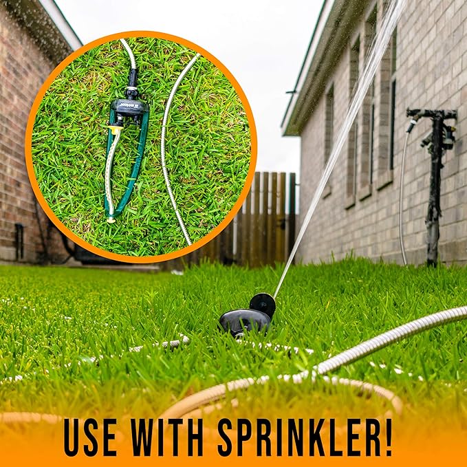 Tardigrade Metal Garden Hose 100 FT, Heavy Duty 304 Stainless Steel Water Hoses, Unmatched Durability, Flexible, No Kink & Tangle, Lightweight, Pet & Rust Proof for Outdoor Lawn Yard