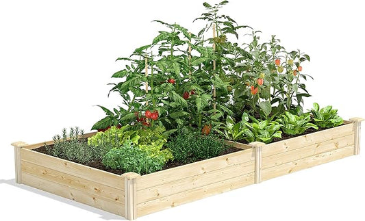 Greenes Fence Original Pine Raised Garden Bed, 4' x 8' x 10.5" - Made in USA with American Pine