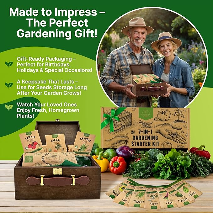 75 Medicinal & Tea Herb Seeds Variety Pack, Garden Seed Starter Kit - Over 47,380 Non-GMO Heirloom Seeds for Planting Herbs and Vegetables, Christmas Gift Seed Box with Gardening Supplies