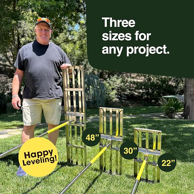 Rocklin™ Lawn Leveling Rake | Stainless Steel Surface Leveling Tool | Level Soil or Dirt Ground Surfaces Easily | 30” x 10” Ground Plate | 78” Extra Long Handle