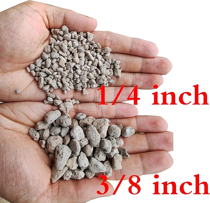Garden Pumice Rock Horticultural Cactus Bonsai Succulent Soil Additive for Plants, Landscaping, Vase Fillers (1/4 inch, 20 QT)