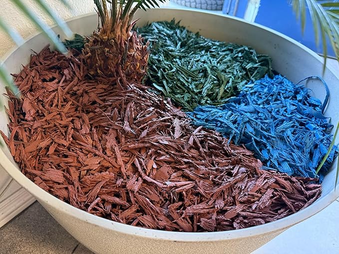 100% Wire-Free Shredded Rubber Mulch – Red – 10 lb (0.6 cu ft) – Long-Lasting, Low Maintenance, Safe for Kids & Pets – Ideal for Landscaping & Playgrounds