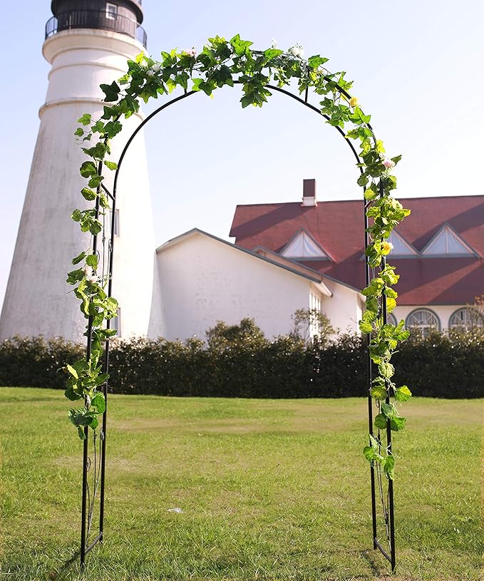 1. GO Steel Garden Arch, 7'5'' High x 3'7'' Wide, Garden Arbor for Various Climbing Plant, Outdoor Garden Lawn Backyard