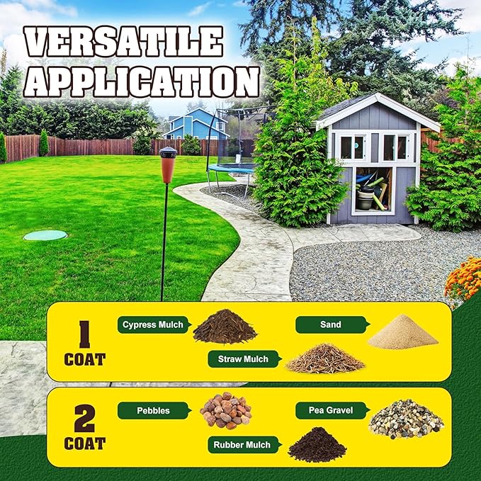 Rock Glue, Mulch Glue 1 Gallon / 128oz - Fast Drying and Long Lasting Pea Gravel Stabilizer & Mulch Adhesive Safe for Lockdown Sticky Rocks, Bark, Rubber - Gravel Binder for Garden, Driveway, Walkway