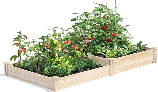 Greenes Fence Original Pine Raised Garden Bed, 4' x 8' x 7-10.5" - Made in USA with American Pine