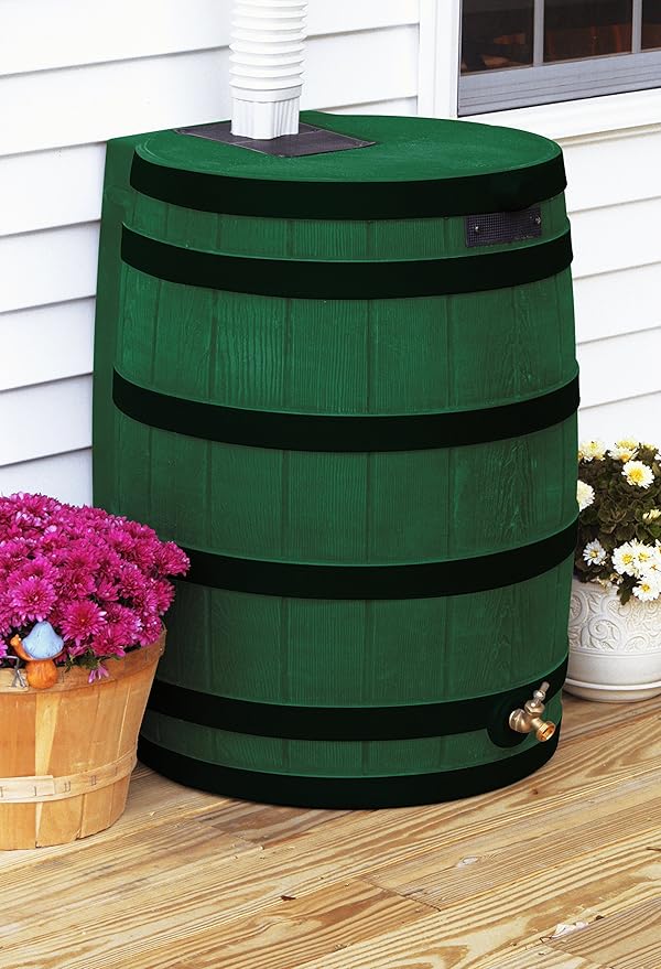 Good Ideas RW40-DR-GRN Rain Wizard 40-Gallon Darkened Ribs, Green