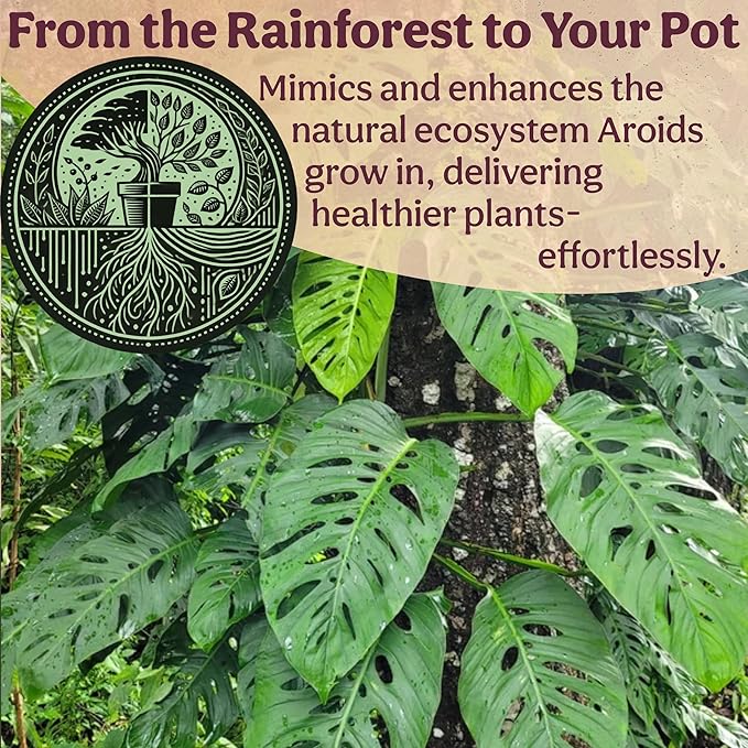 Craft Aroid Potting Mix- Elite Organic Alocasia, Philodendron, Monstera Soil Mix, Chunky, Well Draining Potting Soil for Indoor Plants, All Tropical Plants & Houseplants, Perlite & Peat Free 2QT