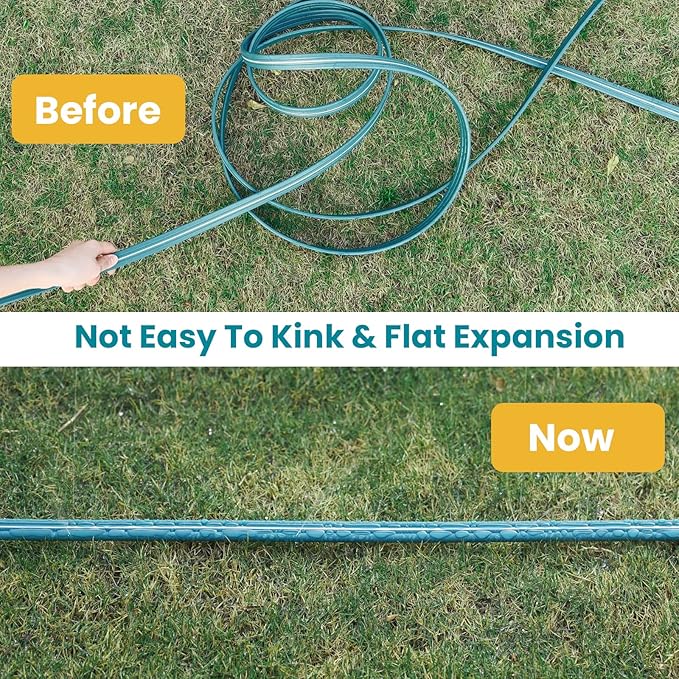 LINEX Sprinkler Soaker Hose 15 ft 2 pack for Garden Lawn Watering Hose with Stakes
