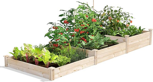 Greenes Fence Original Pine Raised Garden Bed, 4' x 12' x 7-14" - Made in USA with American Pine