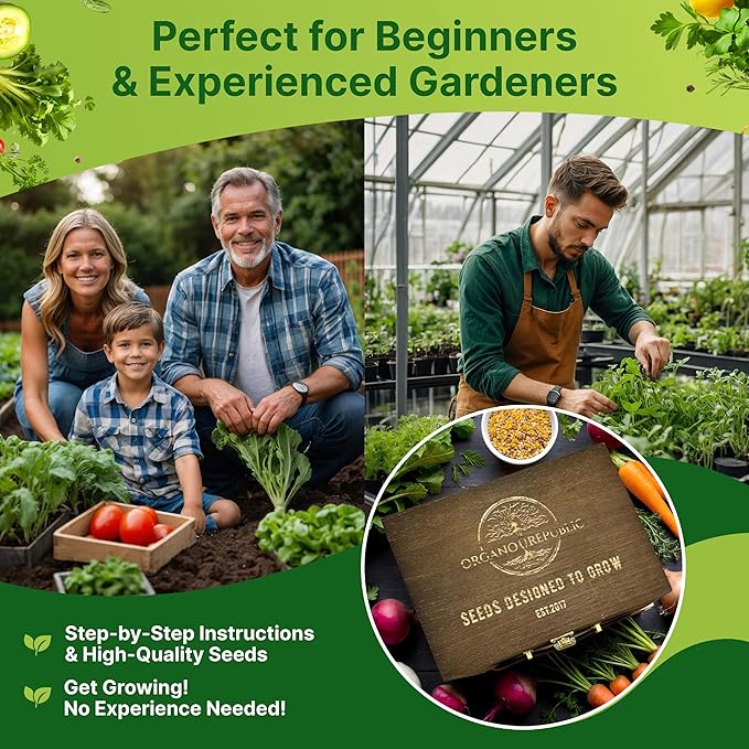 75 Medicinal & Tea Herb Seeds Variety Pack, Garden Seed Starter Kit - Over 47,380 Non-GMO Heirloom Seeds for Planting Herbs and Vegetables, Christmas Gift Seed Box with Gardening Supplies