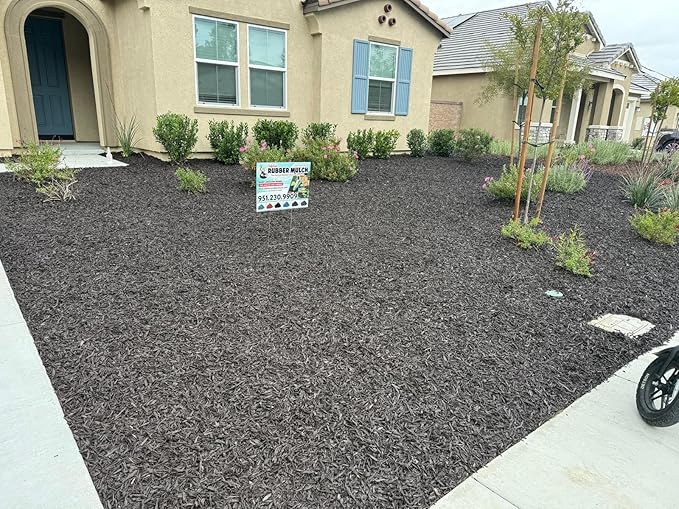 100% Wire-Free Shredded Rubber Mulch – Brown – 10 lb (0.6 cu ft) – Long-Lasting, Low Maintenance, Safe for Kids & Pets – Ideal for Landscaping & Playgrounds