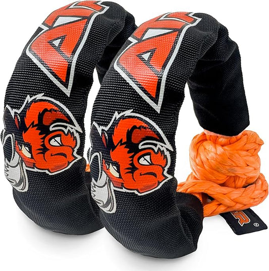 ATR Soft Shackles 3/4” x 24” (2 Pack, Orange) – 66,200 lbs Synthetic Rope Recovery Shackles – Heavy-Duty UHMWPE Tow Connectors for Off-Road 4x4, Jeep, Truck, ATV, UTV