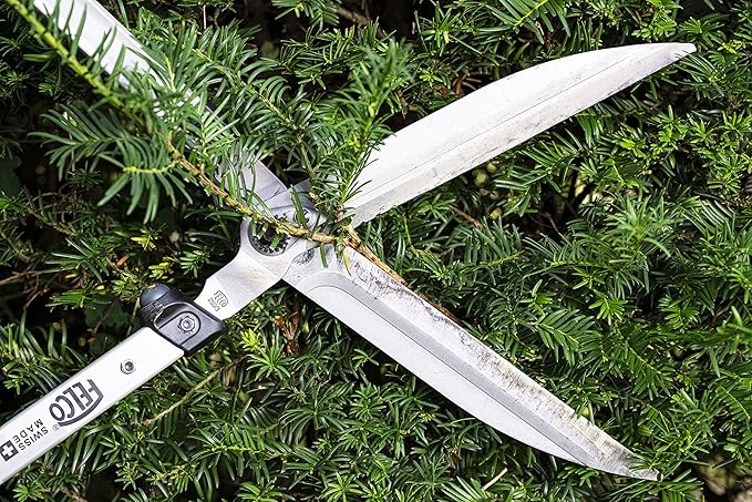 FELCO F250-57 Swiss Made Hedge Shears for Gardening – 22" Lightweight Precision Clippers for Shrub Trimming | Hedge Scissors | Trimmer Tool with Chromed Carbon Blades | I-Beam Handles