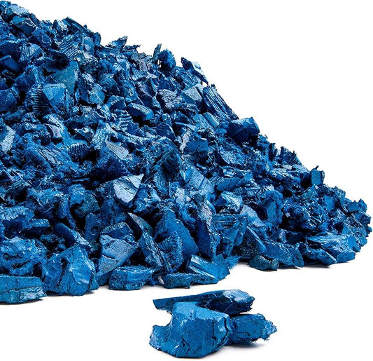 Playsafer Rubber Mulch Nuggets Protective Flooring for Playgrounds, Swing-Sets, Play Areas, and Landscaping (2,000 LBS - 77 CU. FT, Blue)