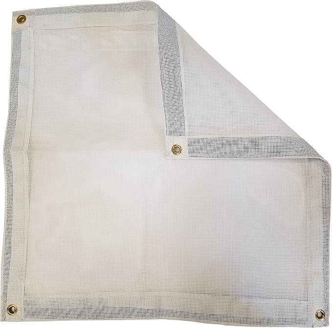 10 Ft. x 20 Ft. White 10 Oz. Vinyl Coated Mesh Tarp