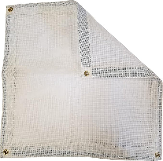 10 Ft. x 20 Ft. White 10 Oz. Vinyl Coated Mesh Tarp