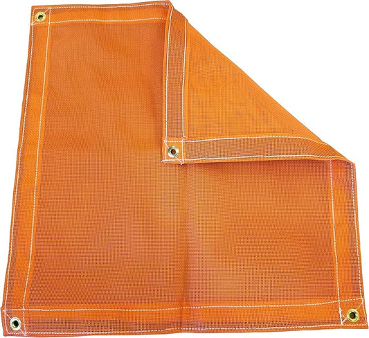 10 Ft. x 20 Ft. Orange 10 Oz. Vinyl Coated Mesh Tarp