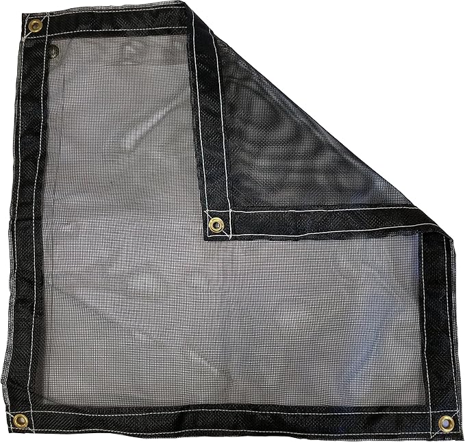 10 Ft. x 46 Ft. Black 10 Oz. Vinyl Coated Mesh Tarp