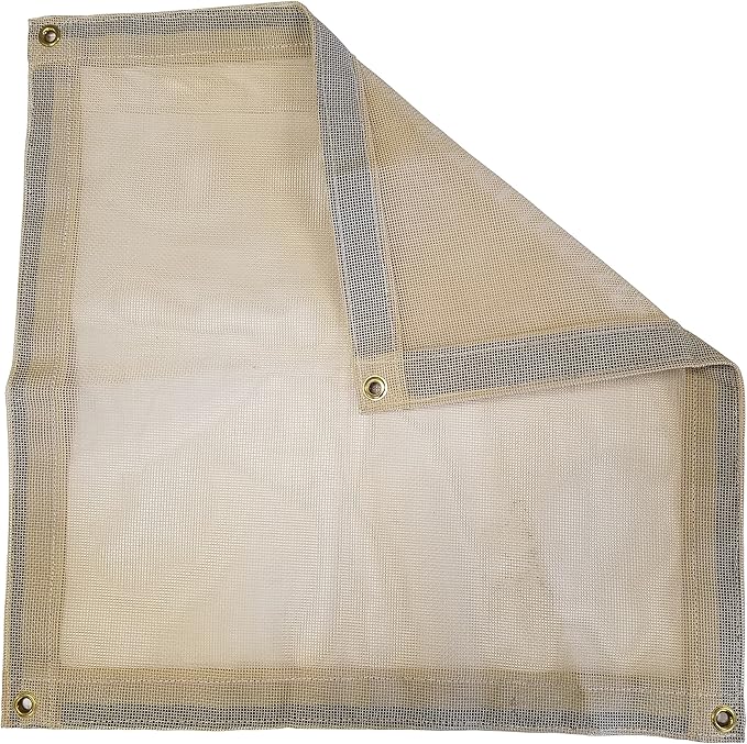 12 Ft. x 24 Ft. Tan 10 Oz. Vinyl Coated Mesh Tarp