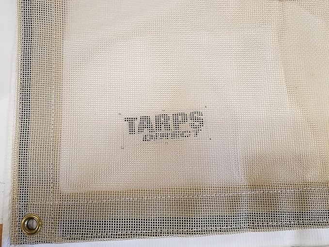 12 Ft. x 24 Ft. Tan 10 Oz. Vinyl Coated Mesh Tarp