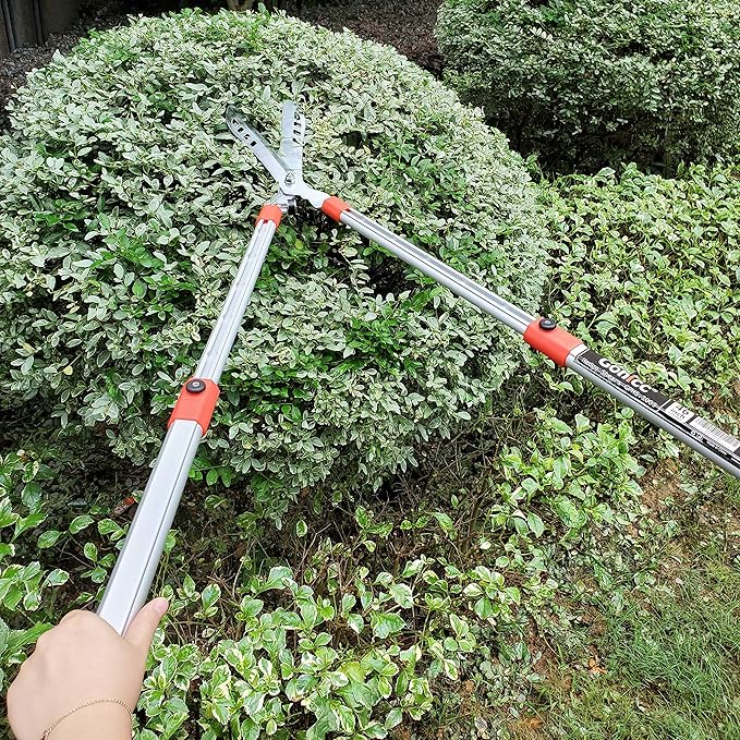 gonicc 8" Professional Sharp Bypass Pruning Shears(GPPS-1002) and Adjustable 33"+ 13" Hedge Shears. Tree Trimmers Secateurs,Hand Pruner, Garden Shears,Clippers for The Garden.