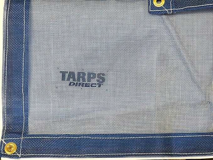 10 Ft. x 20 Ft. Blue 10 Oz. Vinyl Coated Mesh Tarp